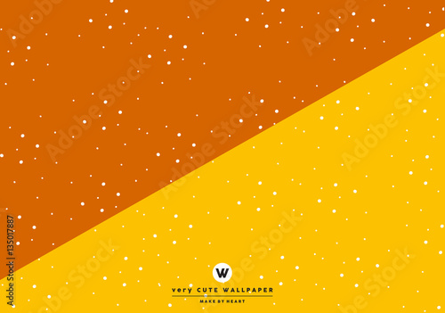 mandarin orange and yellow cute two tone wallpaper
