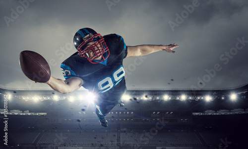 American football player . Mixed media © Sergey Nivens