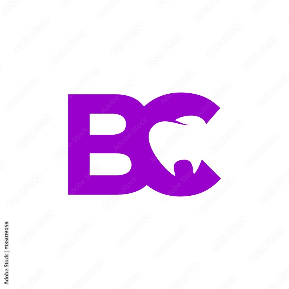 BC Letter Nature Dental Initial Logo Vector BC Letter Nature Dental Initial Logo Vector