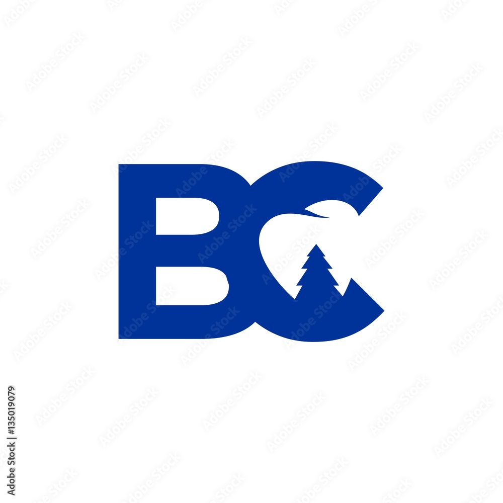 Nature BC Letter Dental Icon Logo Vector Nature BC Letter Dental Icon Logo Vector