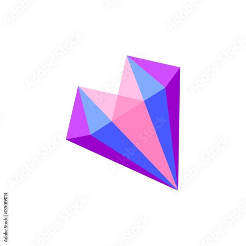 Double Color Diamond Icon Logo Vector