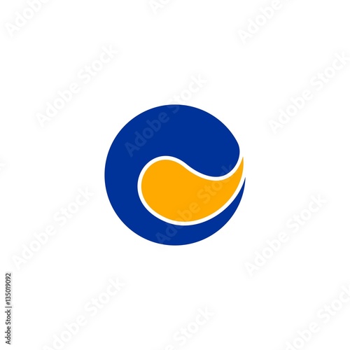 Abstract Splash Circle Logo Vector
