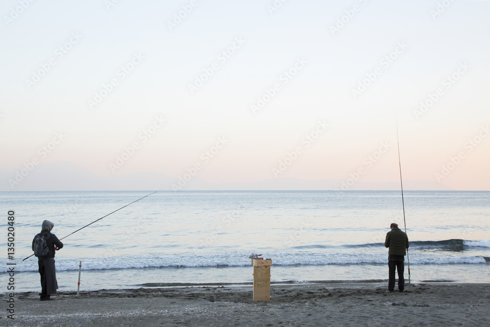 Pescatori al tramonto 