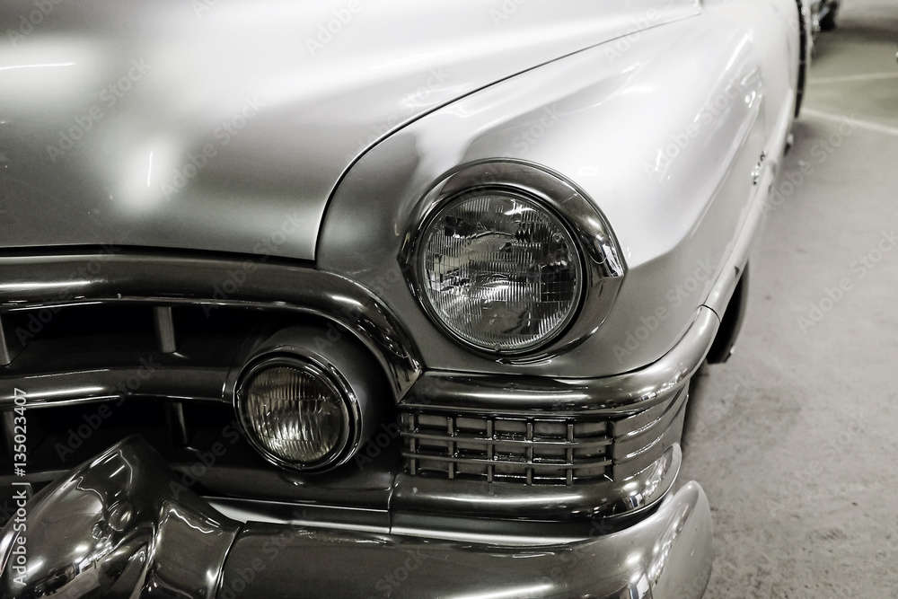 fragment silver vintage car