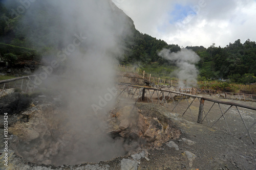 Furnas fumaroles, hot water spring in San Miguel (Sao Miguel), Azores