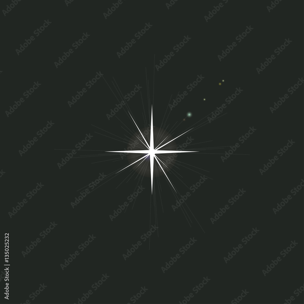 Obraz premium Sparkle light. Glowing light effect for decoration. Vector illustration