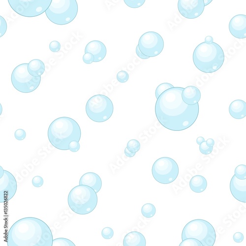 Fotografia Bubble blower seamless pattern on white background in flat style.