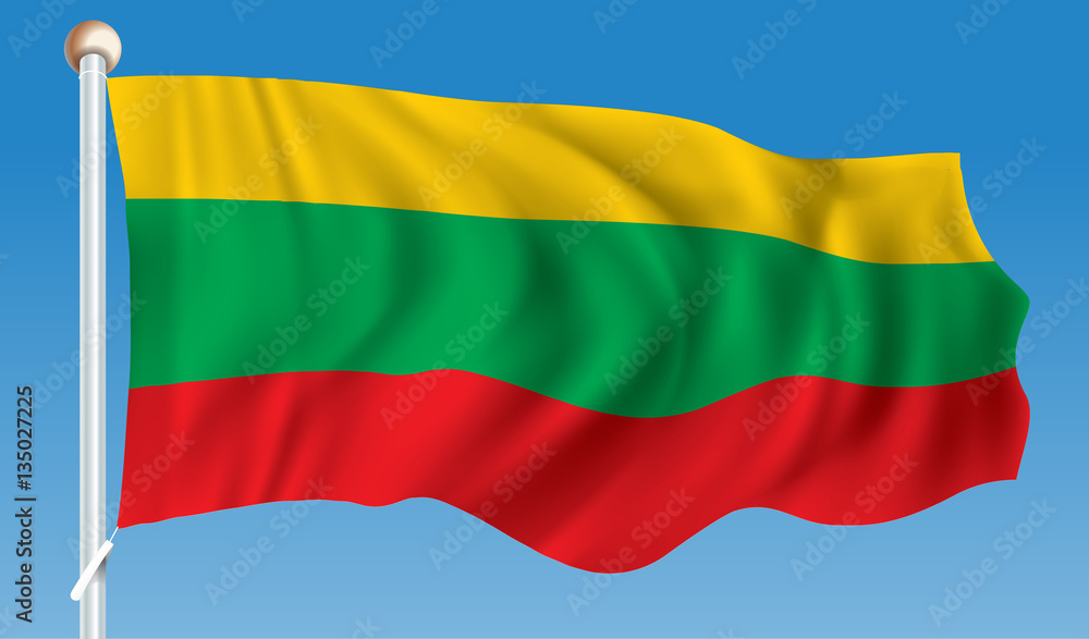 Fototapeta premium Flag of Lithuania