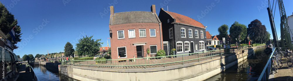 Panorama from the lock in Blokzijl Panorama from the lock in Blokzijl