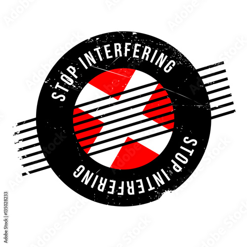 Stop Interfering rubber stamp