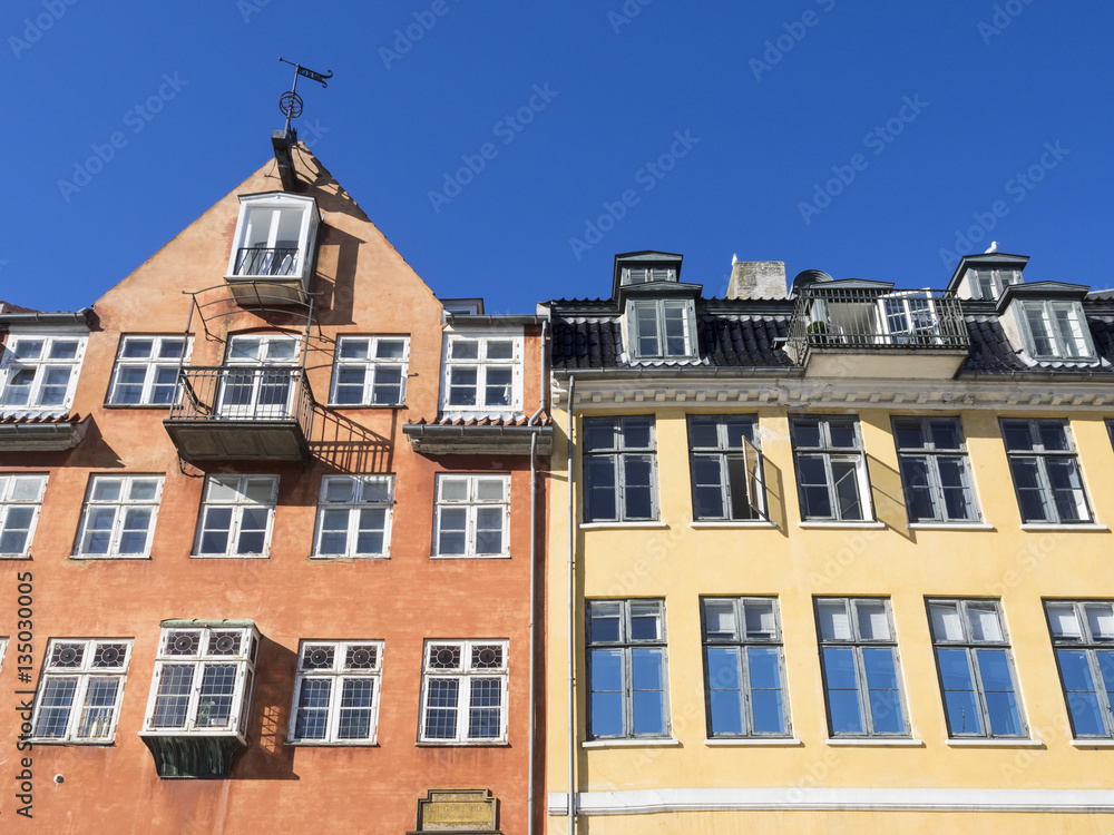 Buildings of Nyhavn in Copenhagen
