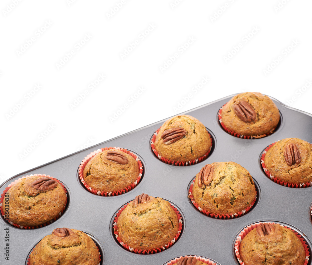Muffin pan isolated Muffin pan isolated