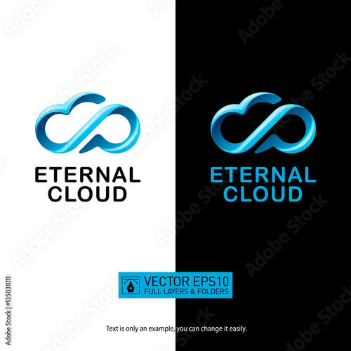Speech cloud logo design. Creative concept. Isolated vector icon.