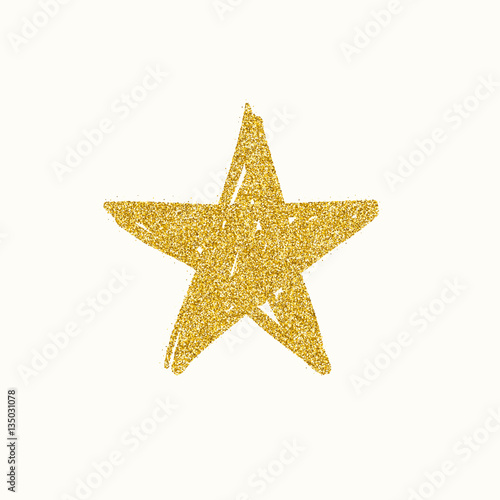 Gold glitter star