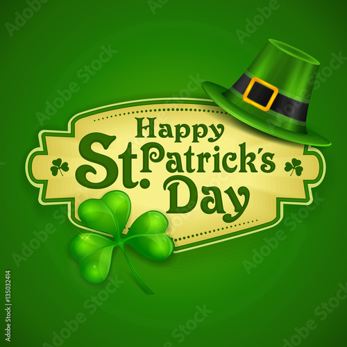 St. Patrick Day green poster