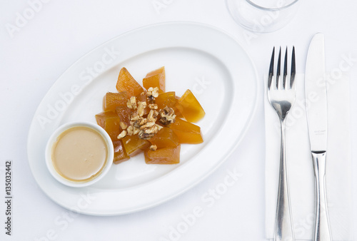 pumpkin sweet served with special souce
