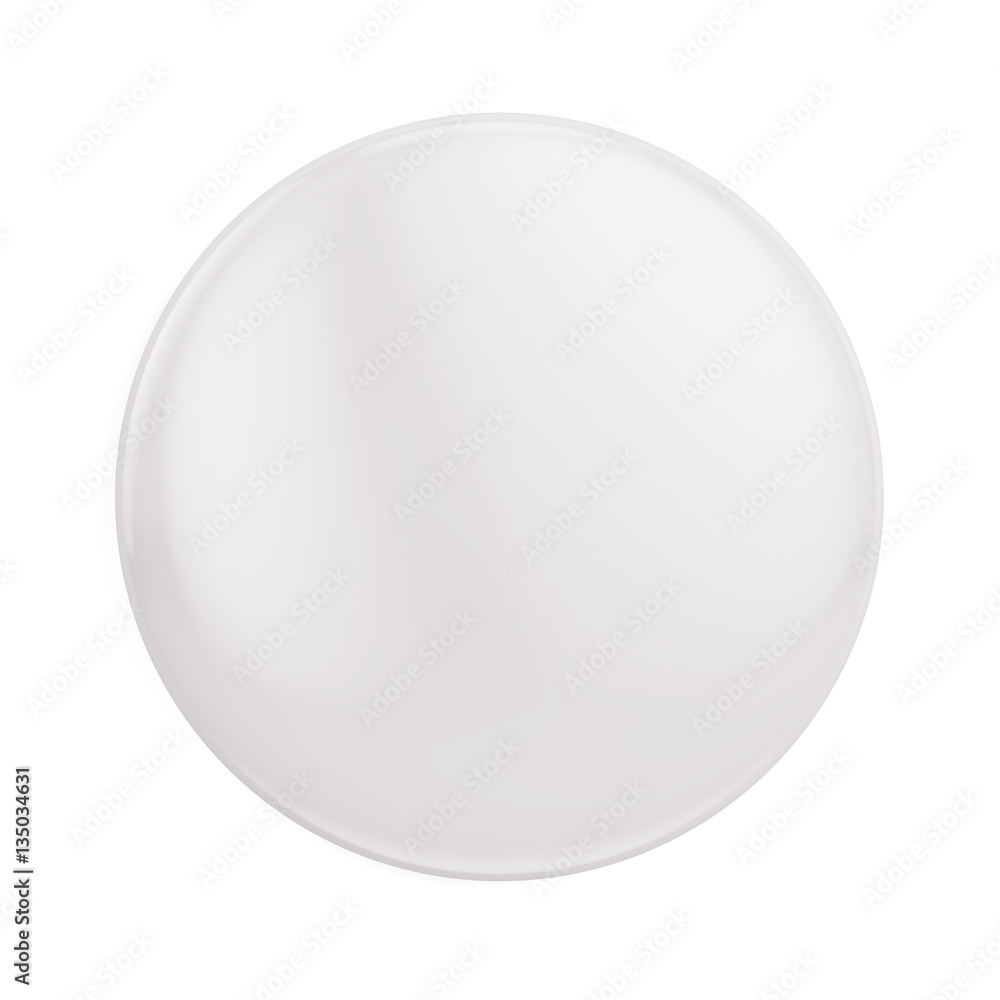 White badge pin brooch isolated on white mock-up. 3d rendering White badge pin brooch isolated on white mock-up. 3d rendering