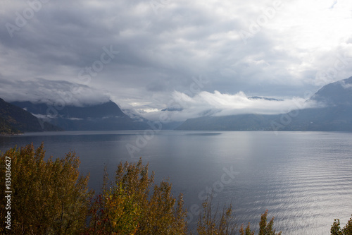 Beautiful autumn landscape west in Norway