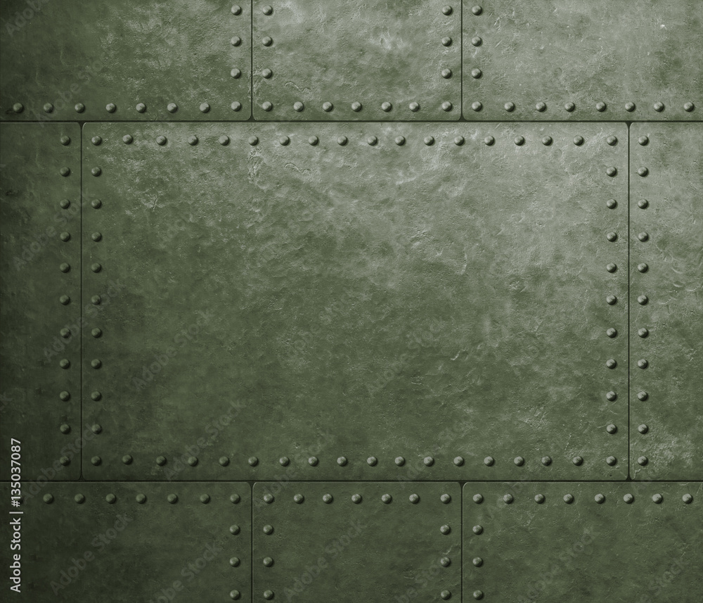 metal armor military green background with rivets metal armor military green background with rivets