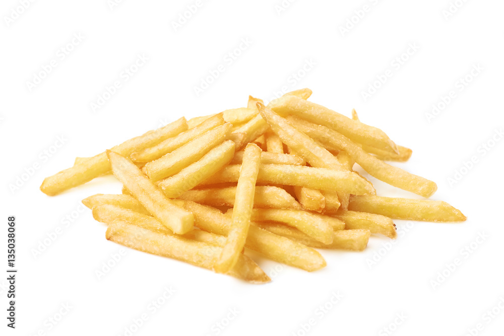 Pile of a french fries isolated Pile of a french fries isolated