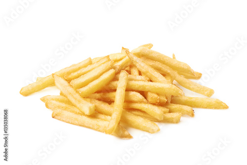 Pile of a french fries isolated