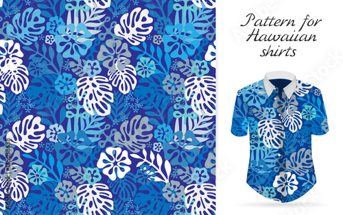 Tropical aloha pattern. Vector