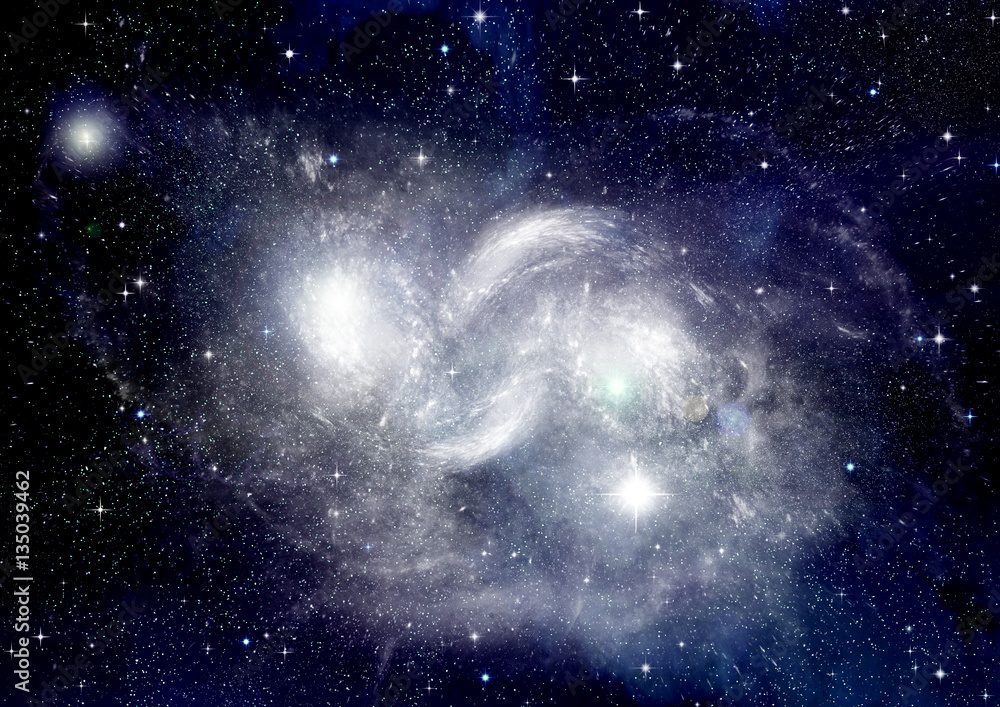 Fototapeta premium galaxy in a free space