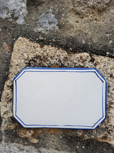 Empty street sign
