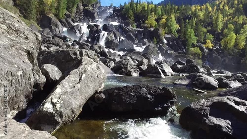 Waterfall Ucar in Altai  photo
