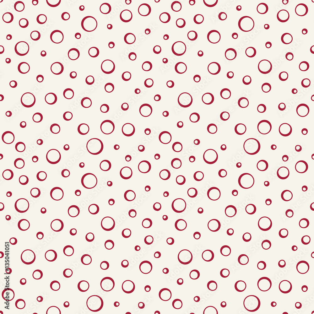 abstract geometric red deco vector bubbles pattern