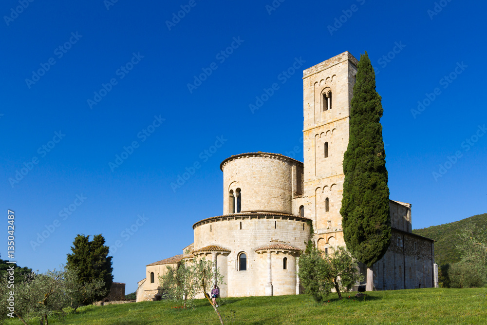 Sant'Antimo Abbey in Crete Senesi, Italy