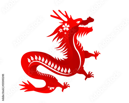 Modern Abstract Chinese Zodiac Animal Illustration  Dragon