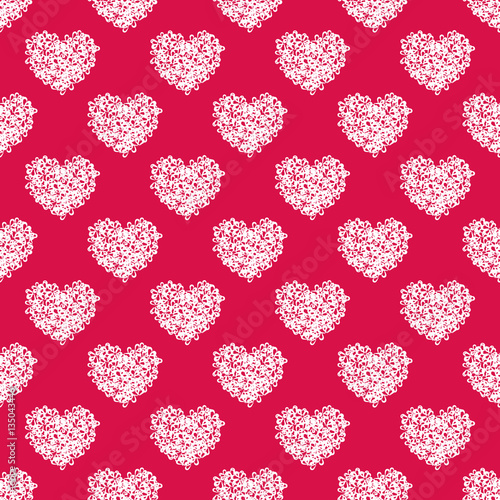 Vector seamless pattern with hearts