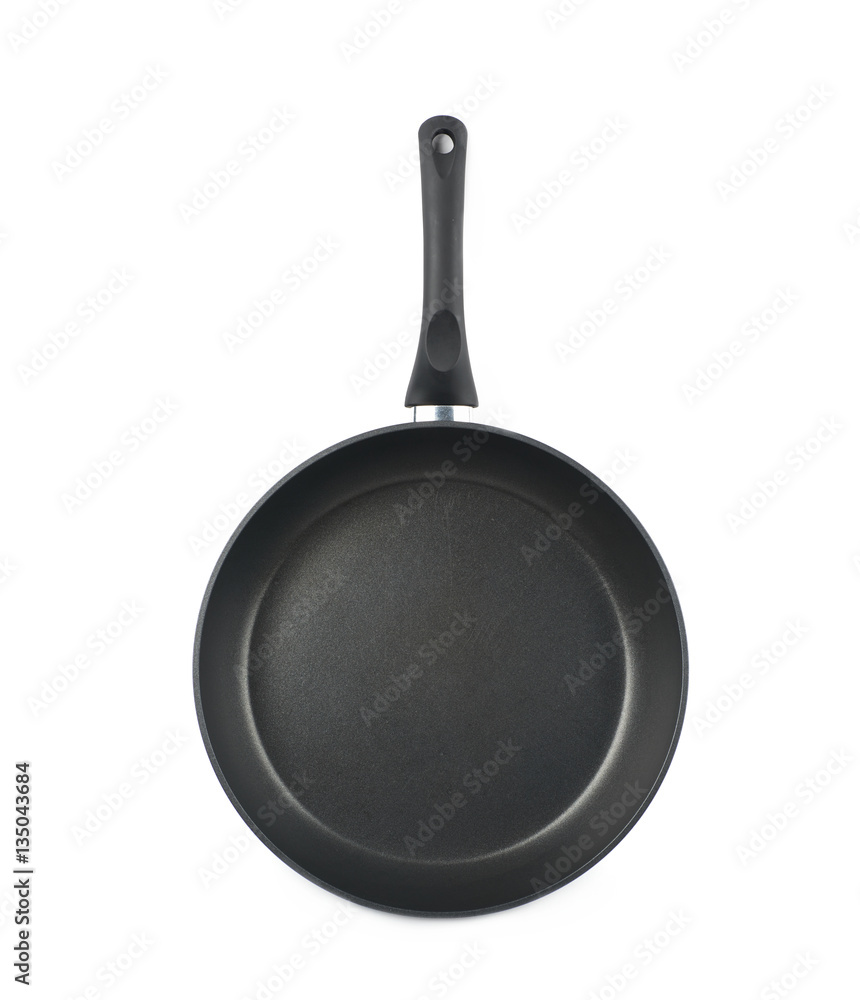 Metal black frying pan isolated Metal black frying pan isolated