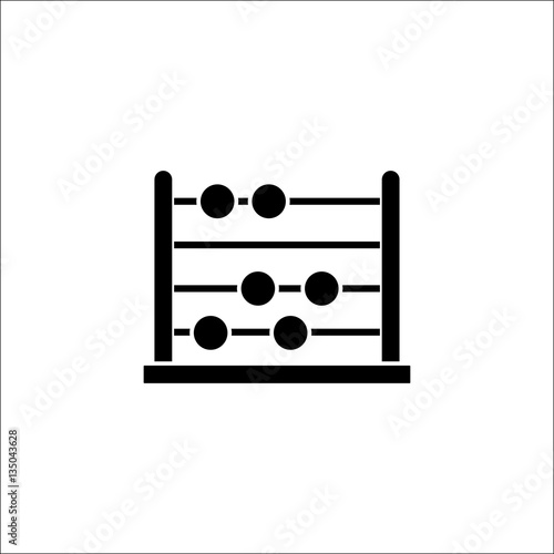 School abacus solid icon, education and school element, math vector graphics, a filled pattern on a white background, eps 10.