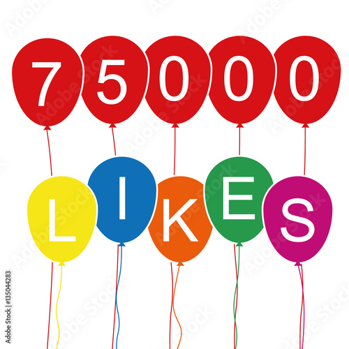 75000 Likes - Luftballons
