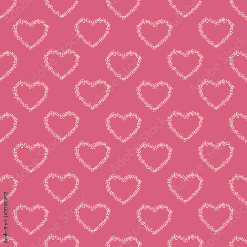 Vector seamless pattern with hearts