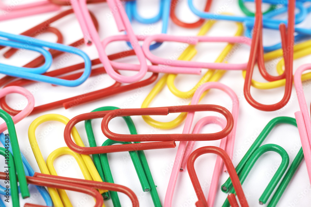 Surface coated with office clips Surface coated with office clips
