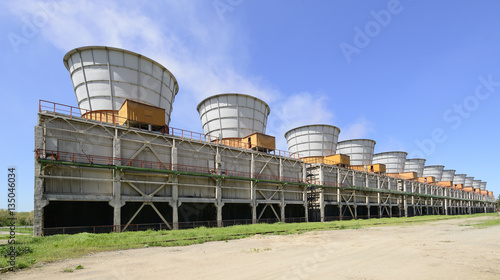 Cooling towers of a electric power plant