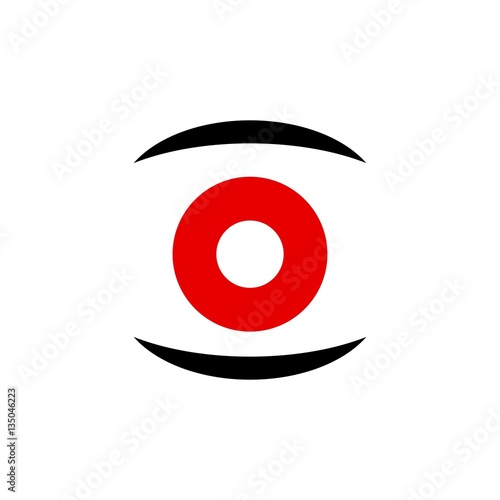 Red Eye Circle Logo Vector