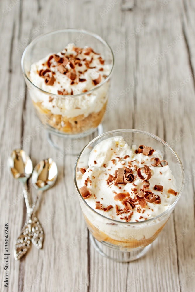 Banofee pie in a glass Banofee pie in a glass