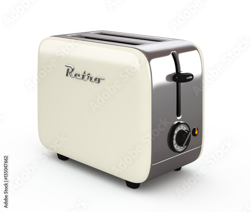 Fotografia Vintage toaster isolated on white 3D illustration