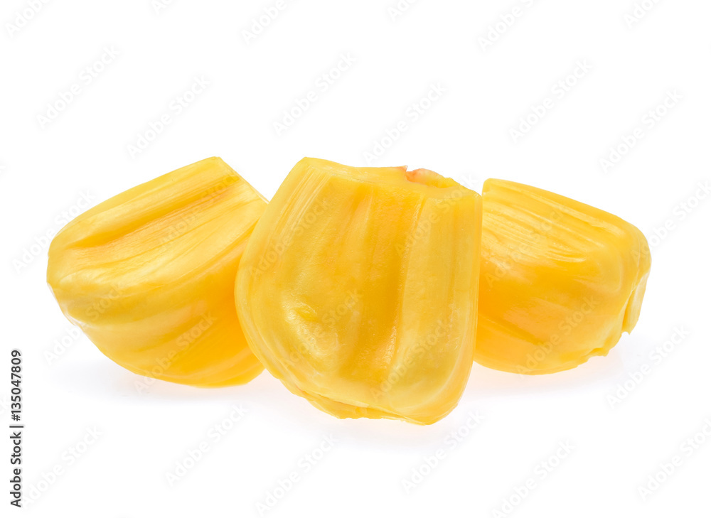 Ripe Jackfruit isolated on white background. Ripe Jackfruit isolated on white background.