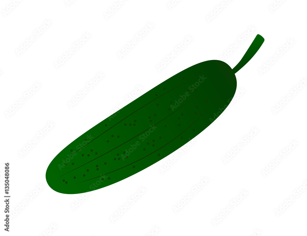 Gradient cucumber illustration.