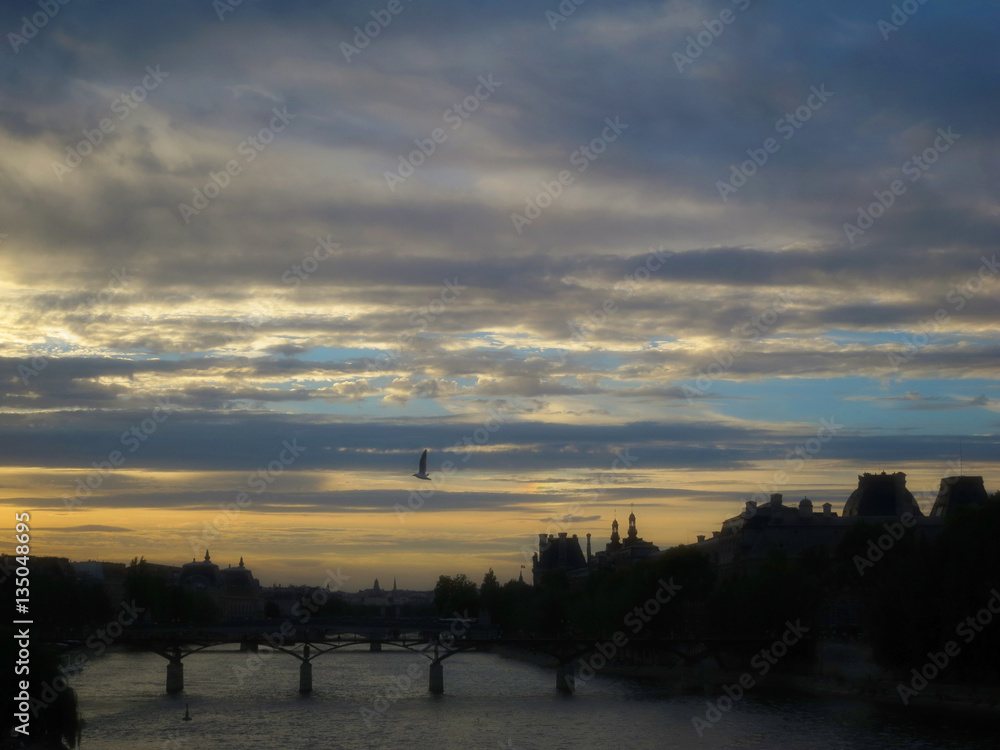 Fototapeta premium パリの夕暮れ時 パリの風景