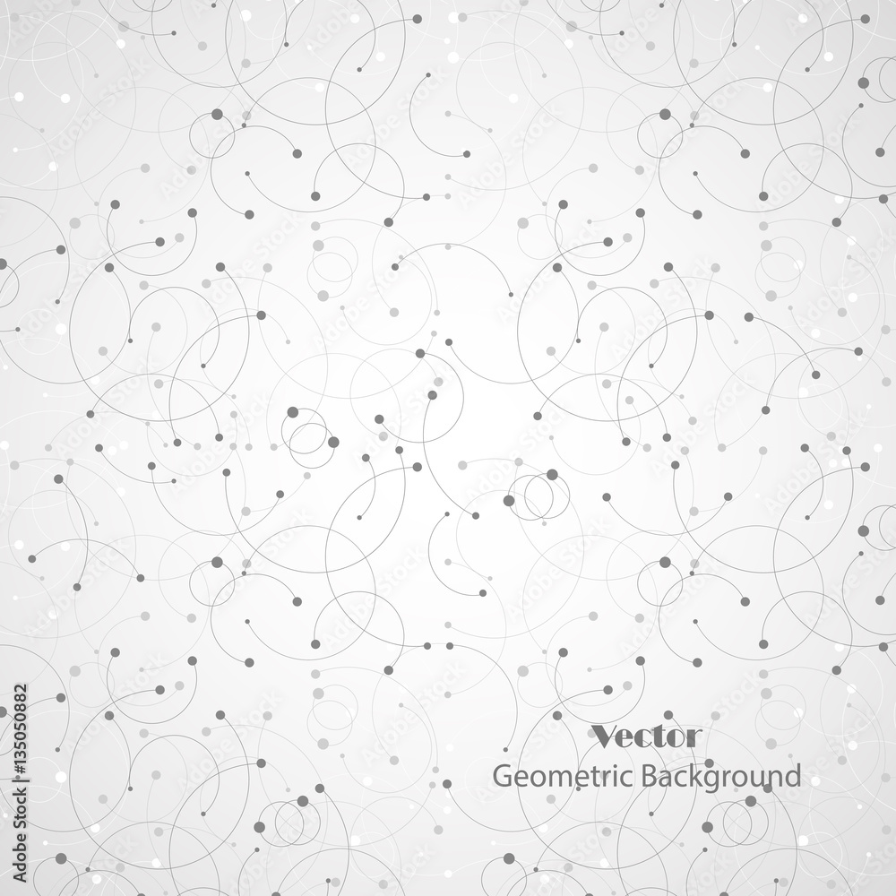 Geometric pattern with connected lines and dots. Geometric pattern with connected lines and dots.