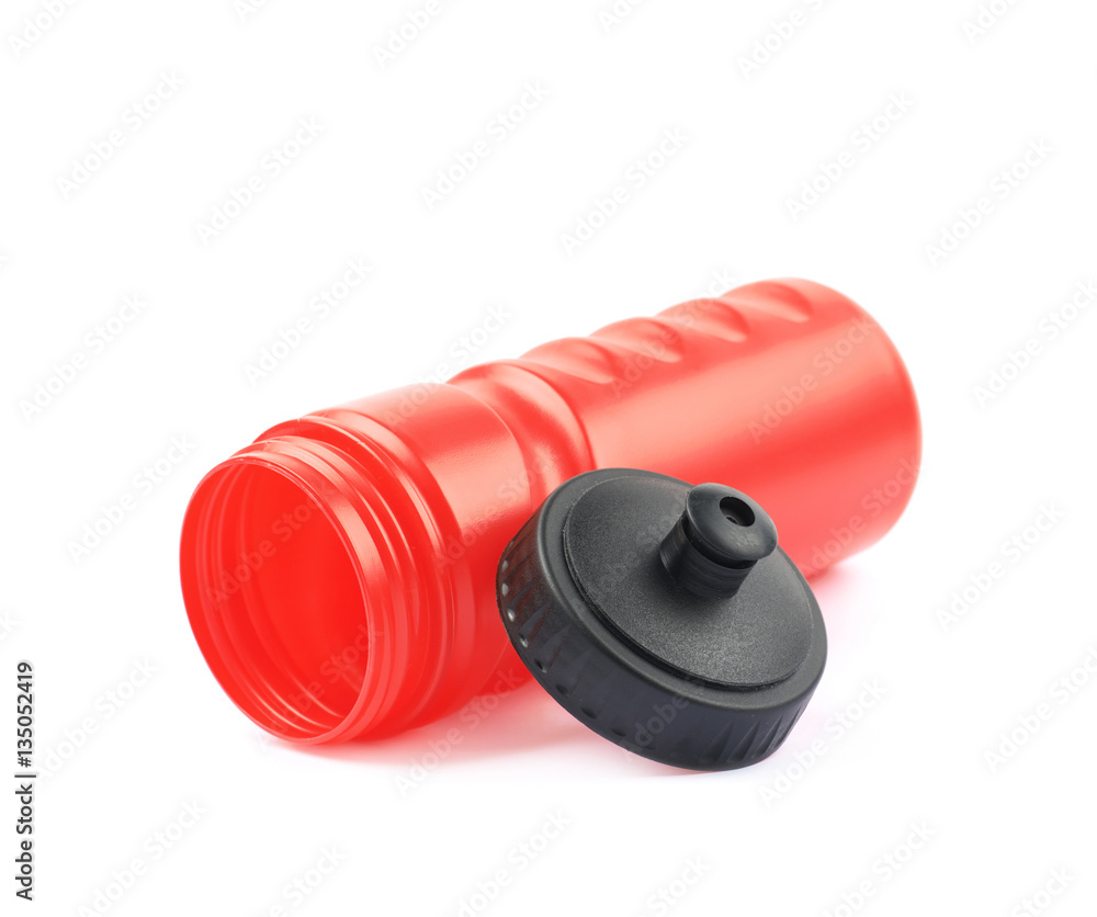 Plastic sport water bottle isolated Plastic sport water bottle isolated