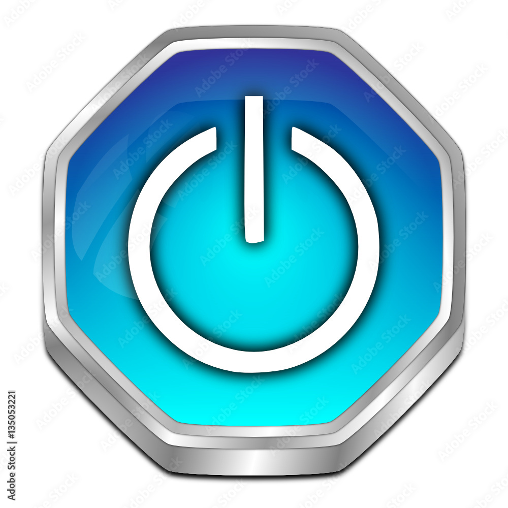 Power Button - 3D illustration Power Button - 3D illustration