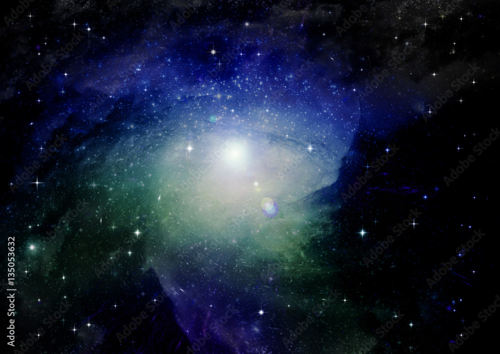 Fototapeta premium galaxy in a free space
