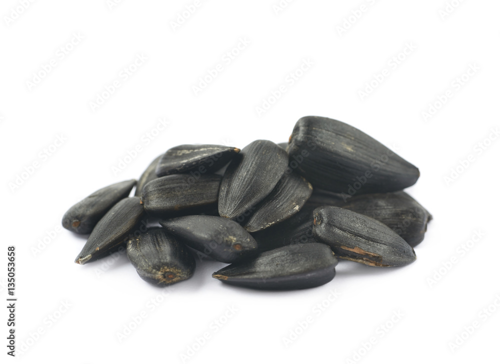 Pile of sunflowers seeds isolated Pile of sunflowers seeds isolated